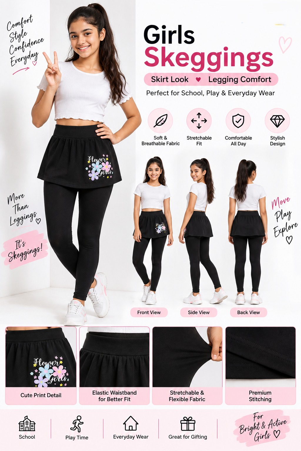 Skeggings Black